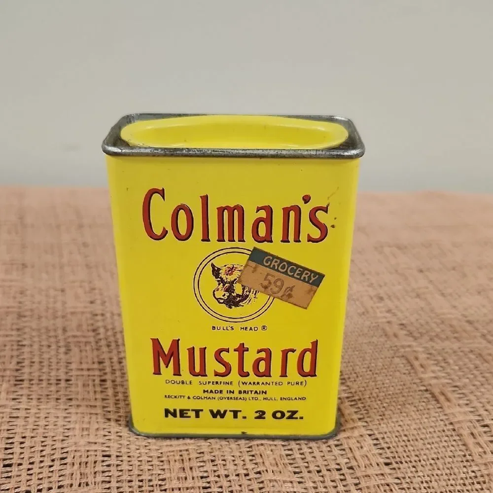 Vintage Colman's Yellow Mustard Tin